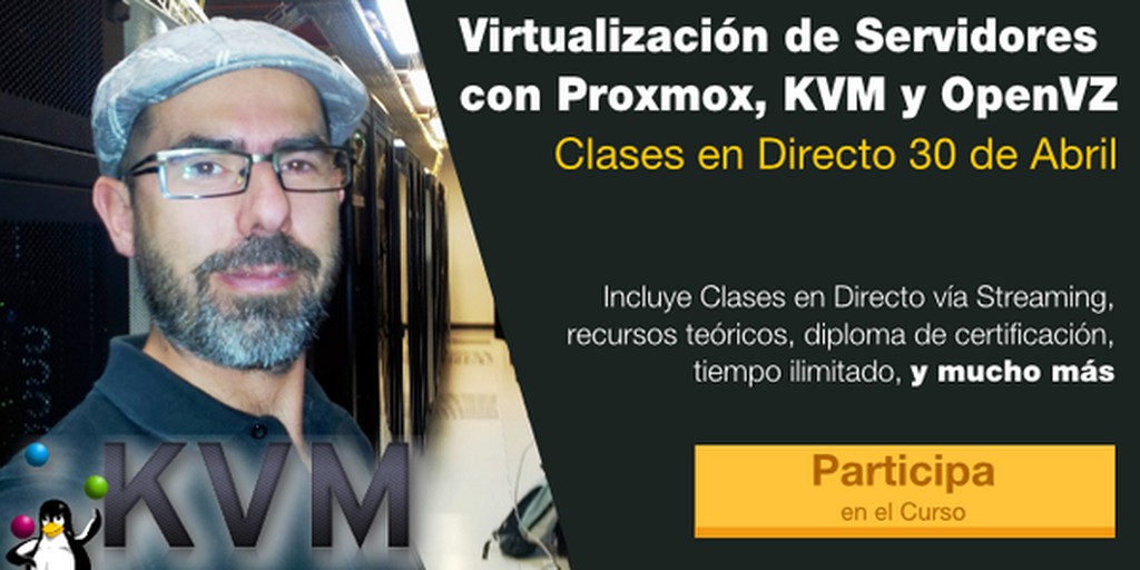 Nueva edición de curso de Virtualización con Proxmox