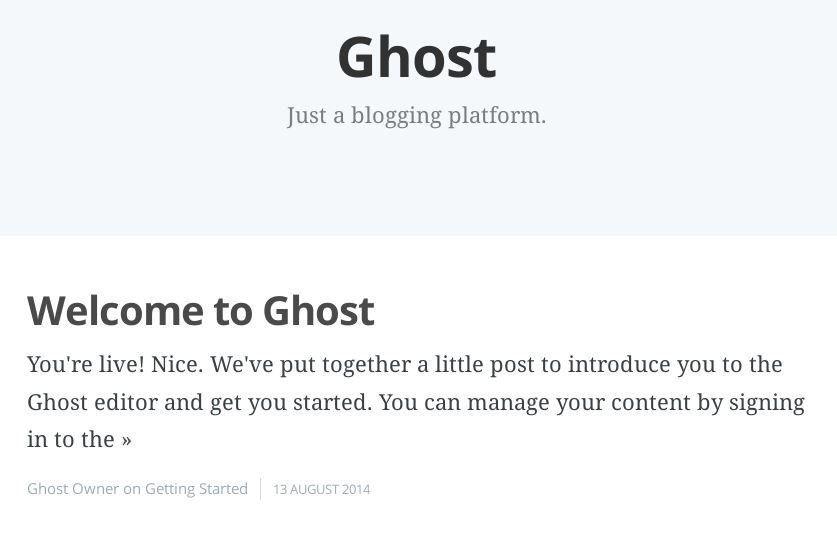 Imagen 1 en Instalación de Ghost en 5 minutos