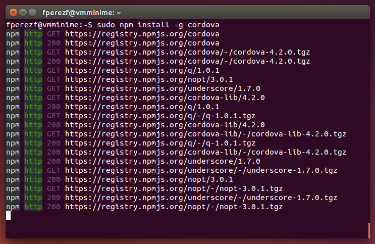 Imagen 18 en Instalación de Phonegap en Linux