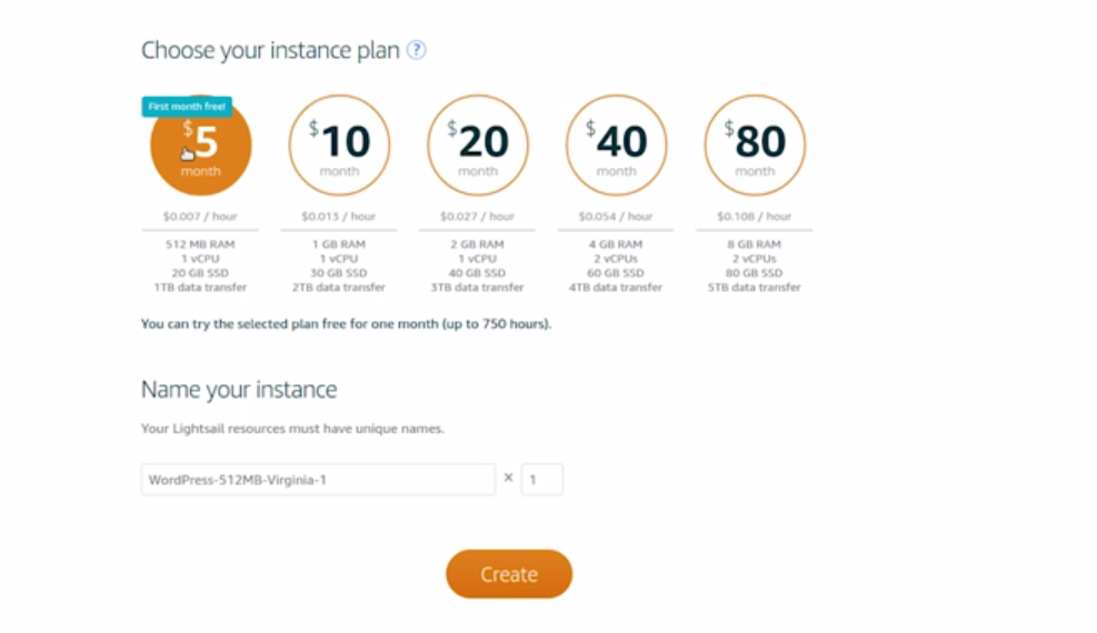 Imagen 3 en Lightseal, crear una instancia de WordPress