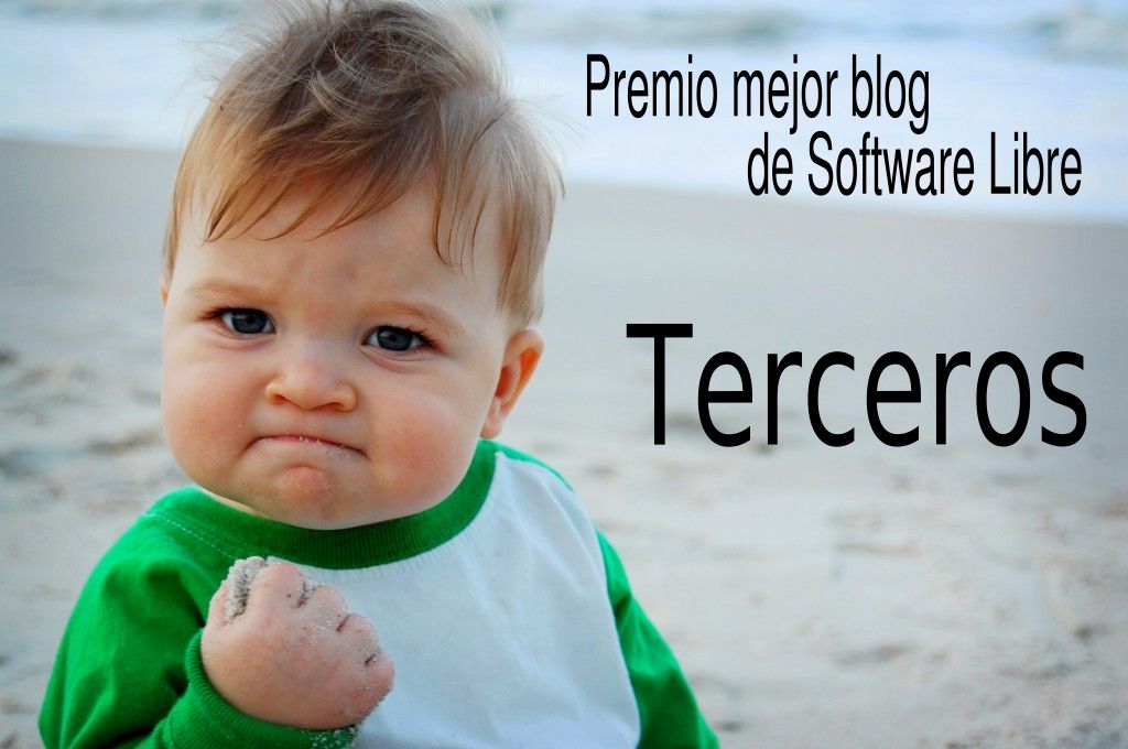 Premios mejor blog de Software Libre: 3ª posición, gracias ;)